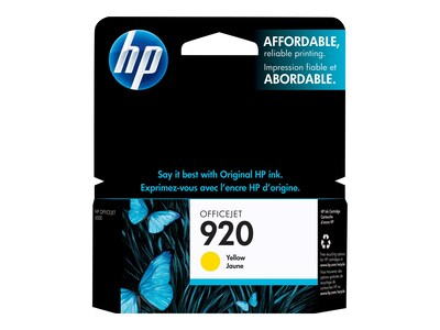HP 920 Yellow Standard Yield Ink Cartridge (CH636AN#140)