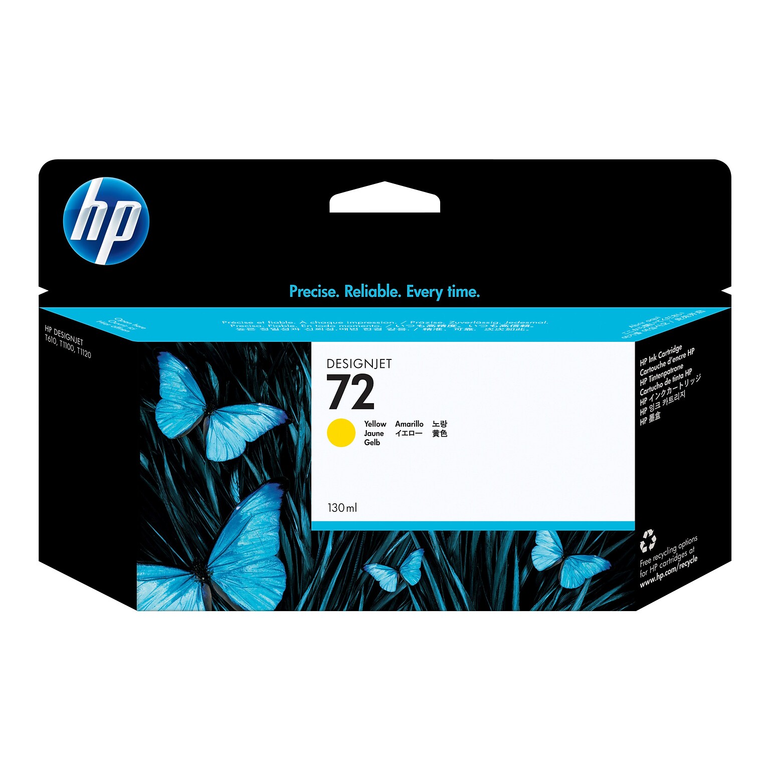 HP 72 Yellow Standard Yield Ink Cartridge (C9373A)