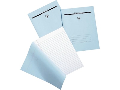 Pacon Exam Notebooks, 7" x 8.5", Wide Ruled, 12 Sheets, Blue (PBB7824)