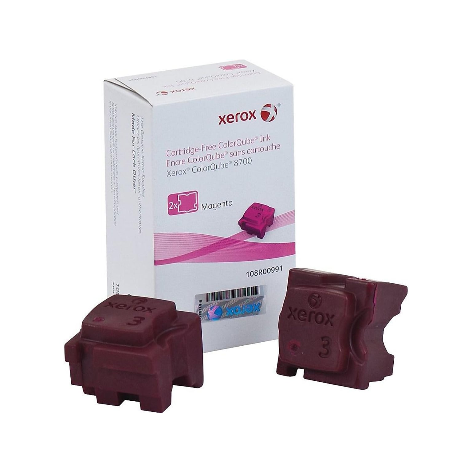 Xerox 108R00991 Magenta Standard Yield Ink Cartridge, 2/Pack