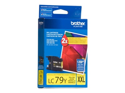 Brother LC79Y Yellow Extra High Yield Ink Cartridge, Prints Up to 1,200 Pages