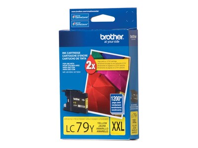 Brother LC79Y Yellow Extra High Yield Ink Cartridge, Prints Up to 1,200 Pages