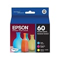 Epson T60 Cyan/Magenta/Yellow Standard Yield Ink Cartridge, 3/Pack