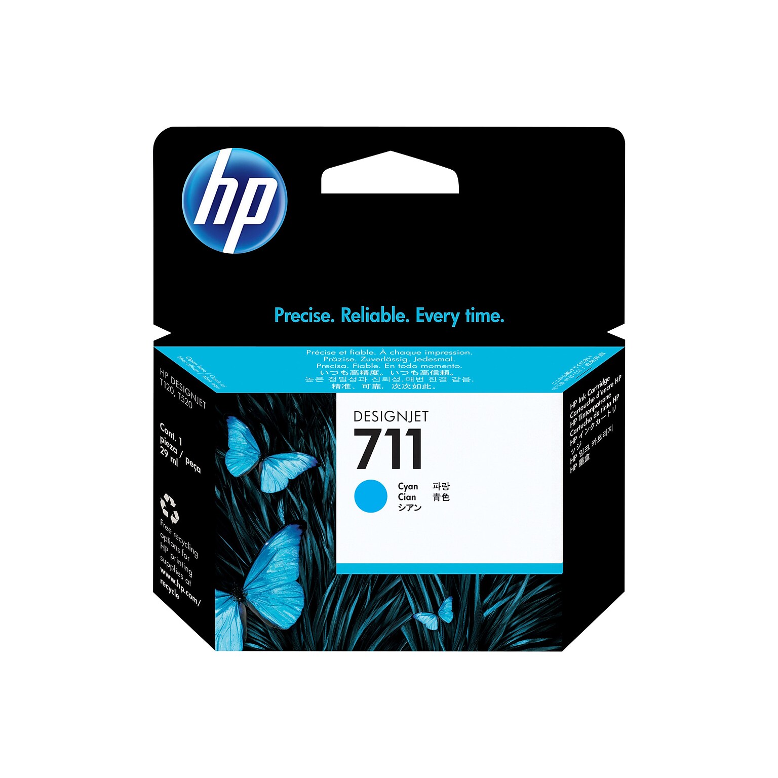 HP 711 Cyan Standard Yield Ink Cartridge (CZ130A)