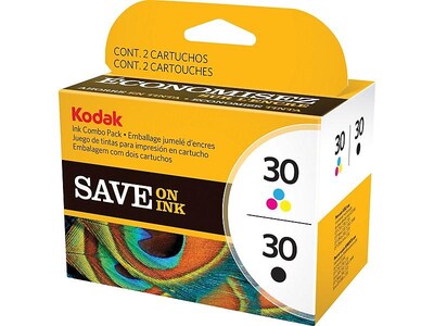Kodak 30B/30C Black/Tri-Color Standard Yield Ink Cartridge, 2/Pack (8781098)
