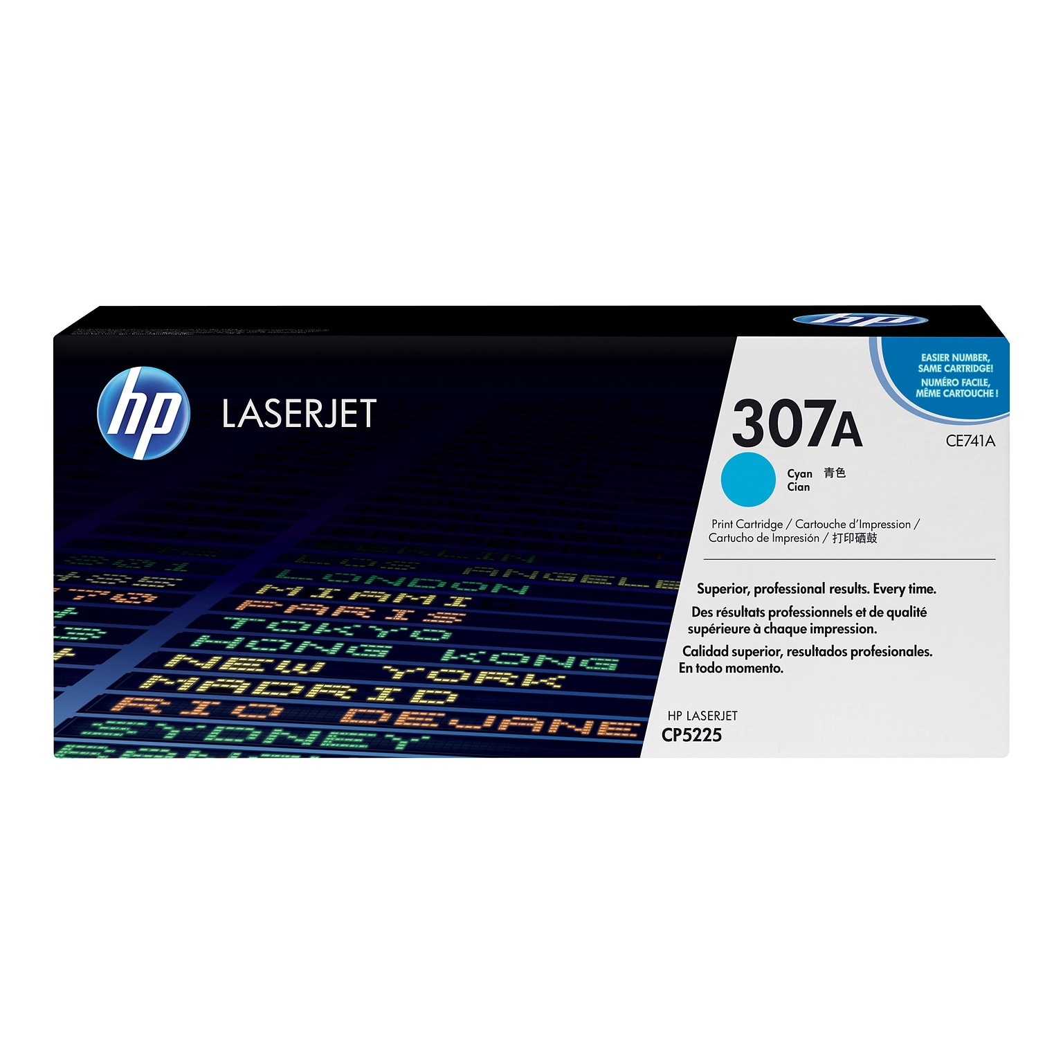 HP 307A Cyan Standard Yield Toner Cartridge (CE741A)