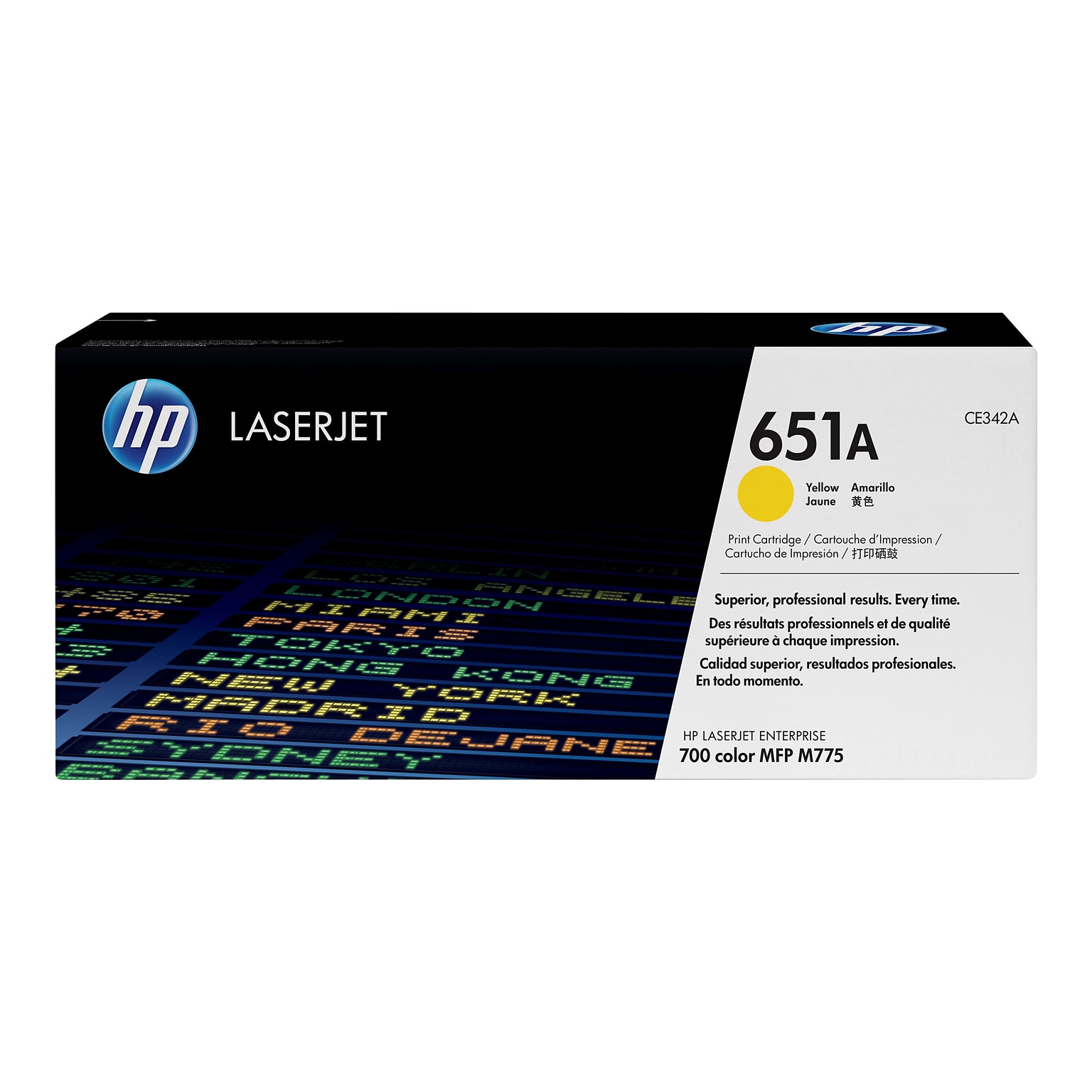 HP 651A Yellow Toner Cartridge, Standard (CE342A)