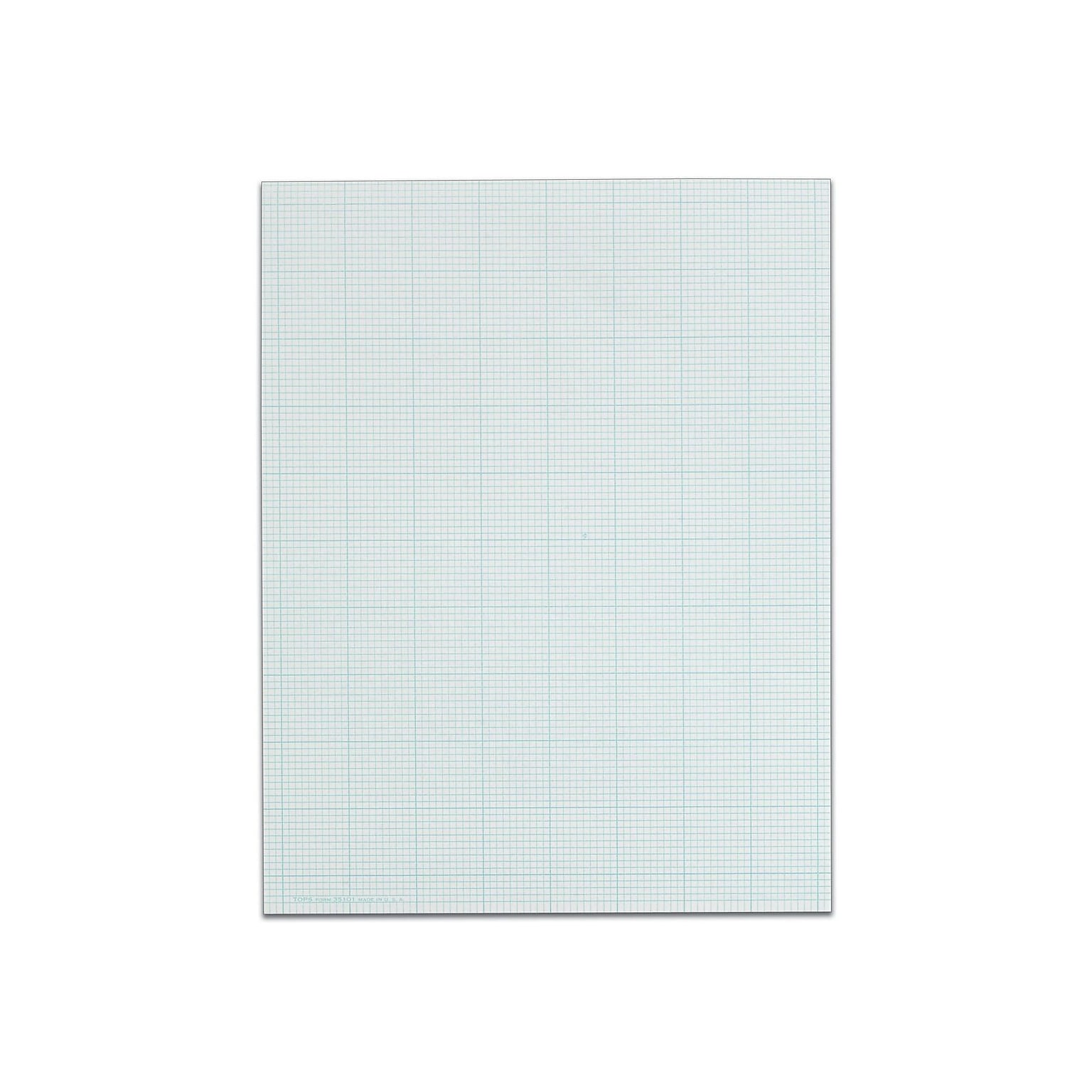 TOPS Cross-Section Pad, 8.5 x 11, Quad Rule, White, 50 Sheets/Pad (TOP 35101)