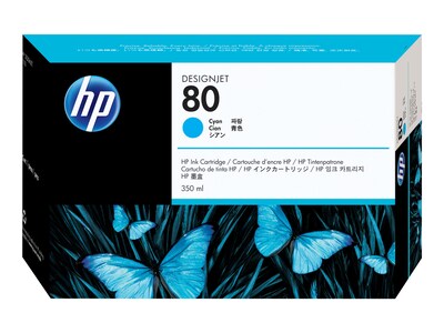 HP 80 Cyan Standard Yield Ink Cartridge (C4846A)