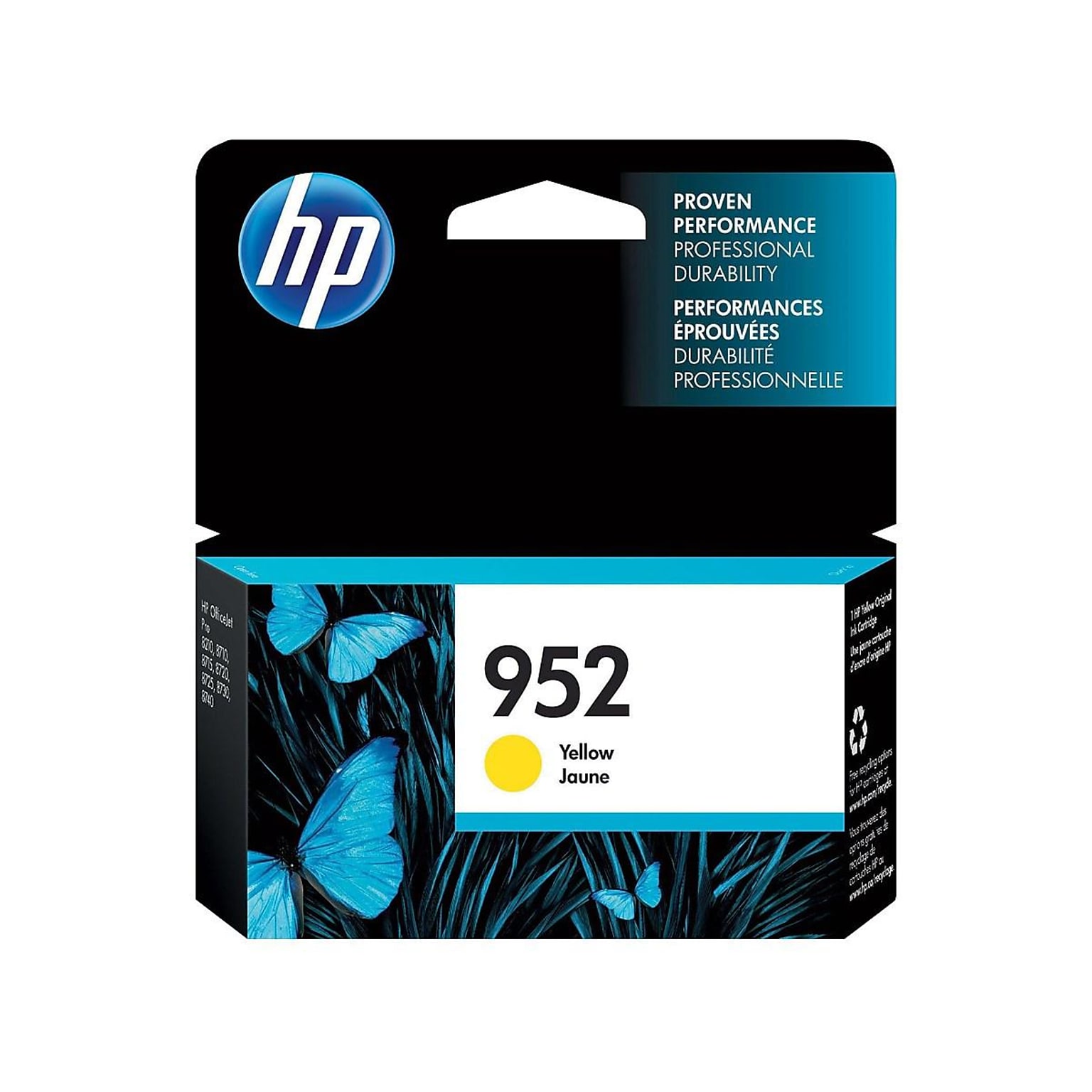HP 952 Yellow Standard Yield Ink Cartridge (L0S55AN#140)