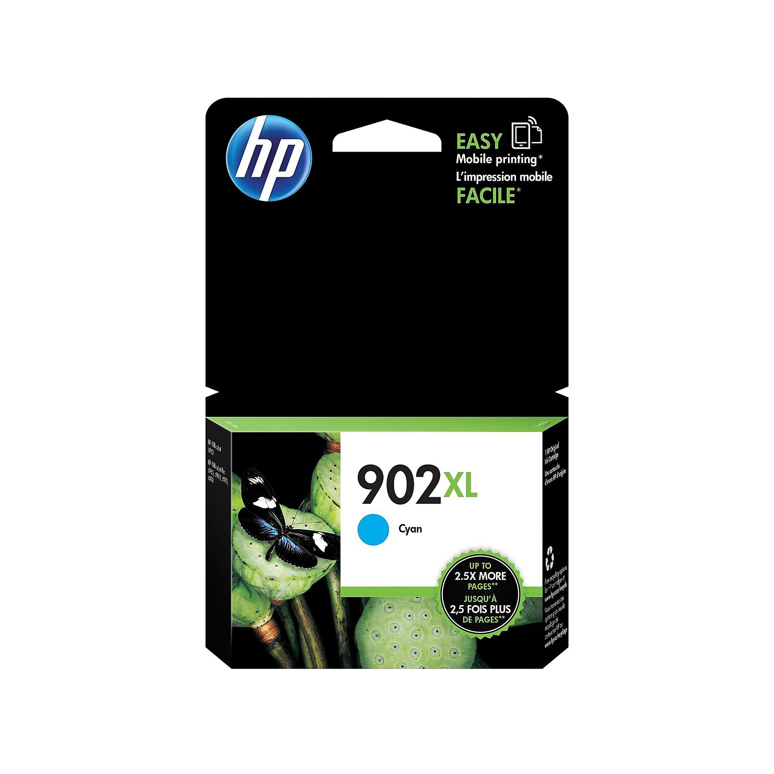 HP 902XL Cyan High Yield Ink Cartridge (T6M02AN#140), print up to 750 pages