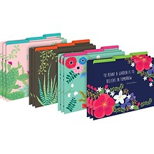 Barker Creek Petals & Prickles File Folders, 1/3 Cut Letter-Size Multi-Design, Fashion, 12/Pack (BC1