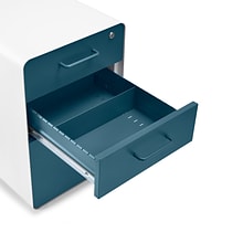 Poppin Stow 3-Drawer Mobile Vertical File Cabinet, Legal Size, Lockable, 28.35H x 20.24W x 23.7D,