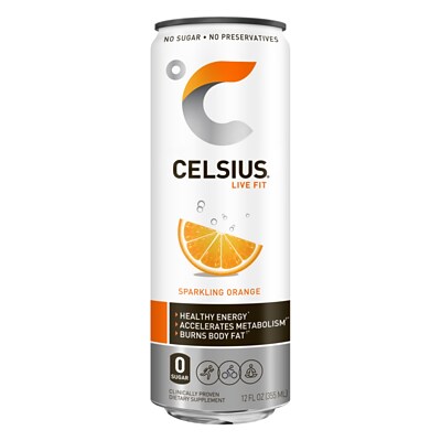 Celsius Sparkling Orange Drink,12 Fl. Oz., 12/Carton (CLL00055)