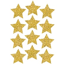 Ashley Productions Die-Cut Magnets, Gold Sparkle Stars, 3, Pack of 12 (ASH30400)