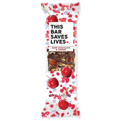 This Bar Saves Lives, Dark Chocolate Cherry & Sea Salt Snack Bar, 1.4 oz, 12/Box  (BSL00443)