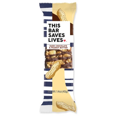 This Bar Saves Lives, Dark Chocolate Peanut Butter & Sea Salt, 1.4 oz, 12/Box (BSL00447)