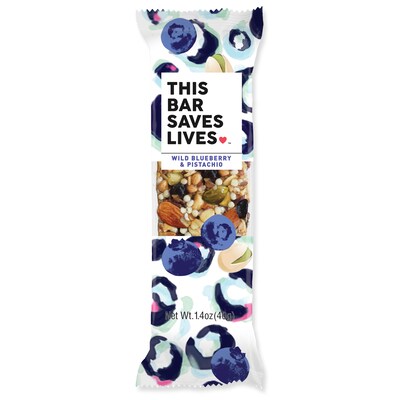 This Bar Saves Lives, Wild Blueberry Pistachio, 1.0 oz, 12/Box (BSL00445)