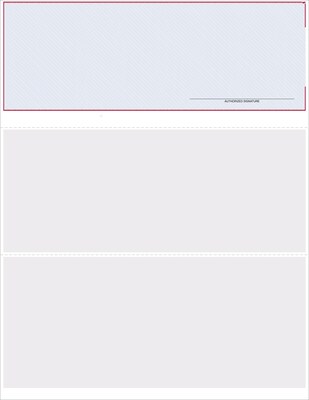 Pre-Printed Blank Laser Top Checks; Grey