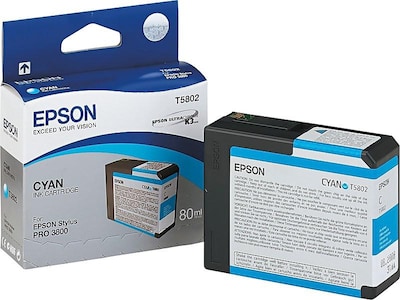 Epson T580 Ultrachrome Cyan Standard Yield Ink Cartridge