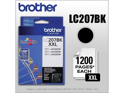 Brother LC207BK Black Extra High Yield Ink   Cartridge