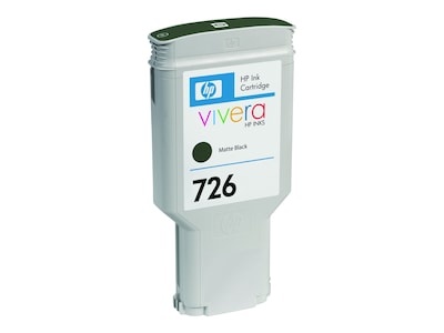 HP 726 Black Matte Standard Yield Ink Cartridge (CH575A)