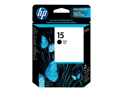 HP 15 Black Standard Yield Ink Cartridge, print up to 500 pages