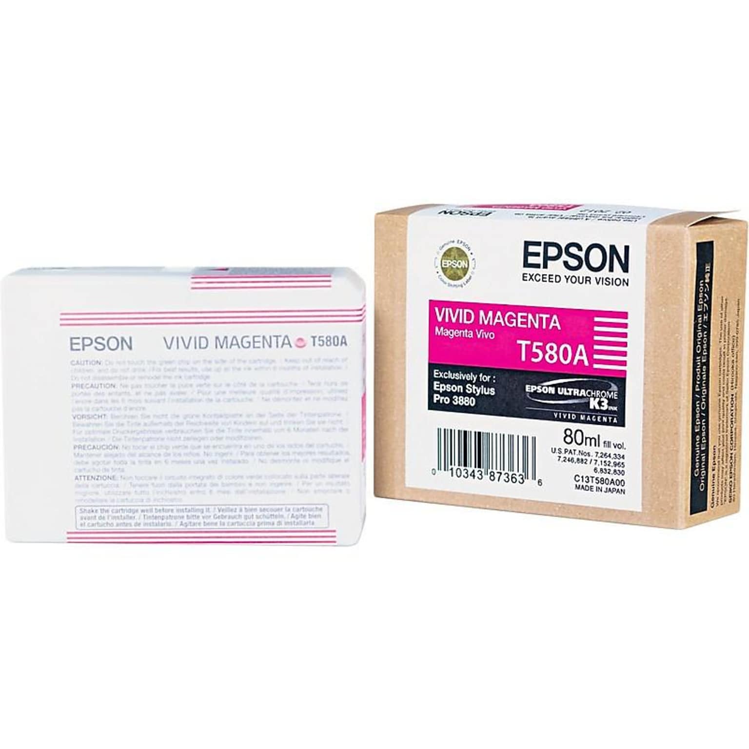 Epson T580 Magenta Standard Yield Ink Cartridge (T580A00)