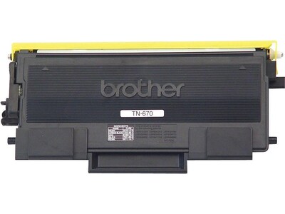 Brother TN-670 Black Standard Yield Toner Cartridge, Prints Up to 7,500 Pages