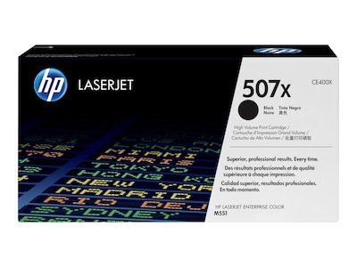 HP 507X Black High Yield Toner Cartridge   (CE400X)