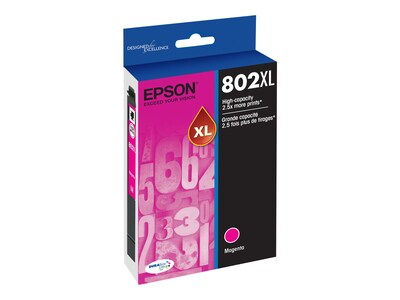 Epson T802XL Magenta High Yield Ink   Cartridge