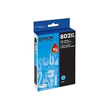 Epson T802XL Cyan High Yield Ink Cartridge   (T802XL220-S)