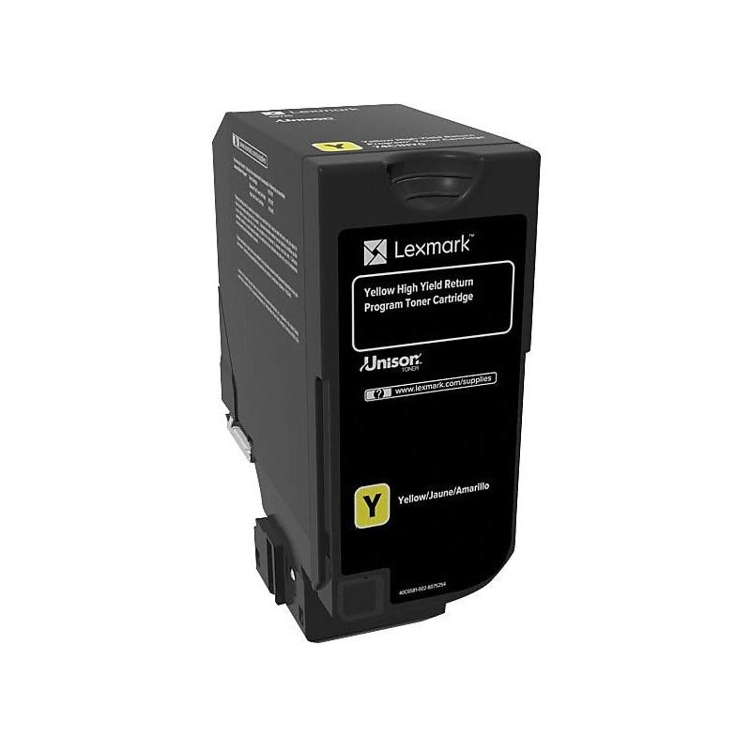 Lexmark 74 Yellow Extra High Yield, Return Program Toner Cartridge, Prints Up to 12,000 Pages (74C1HY0)