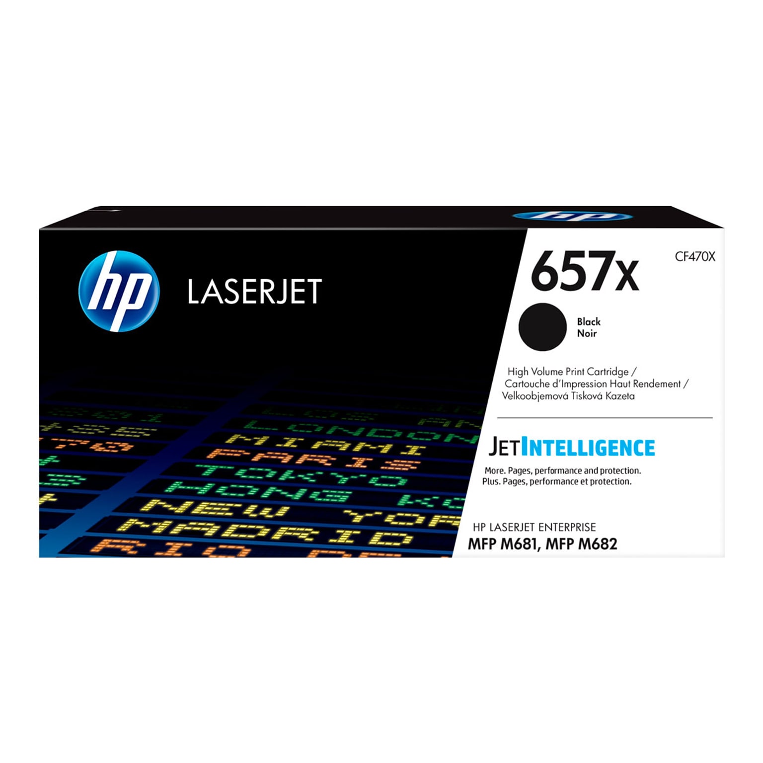 HP 657X Black High Yield Toner Cartridge (CF470X)