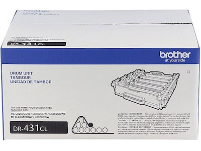 Brother DR-431 Drum Unit, Standard Yield, Black (DR431CL)