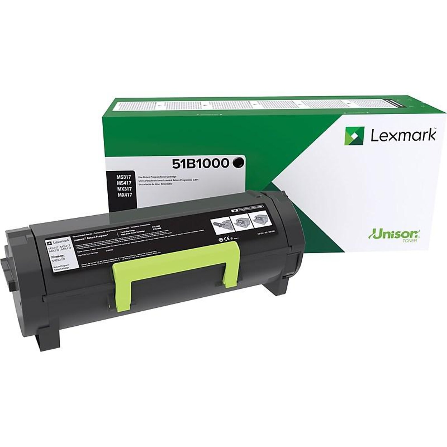 Lexmark 51 Black Standard Yield Toner Cartridge   (51B1000)