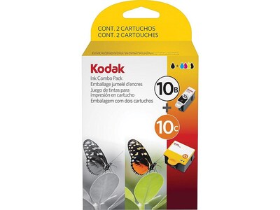 Kodak 10B/10C Black/Tri-Color Standard Yield Ink Cartridge, 2/Pack (8367849)