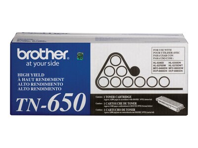 Brother TN-650 Black High Yield-Toner  Cartridge