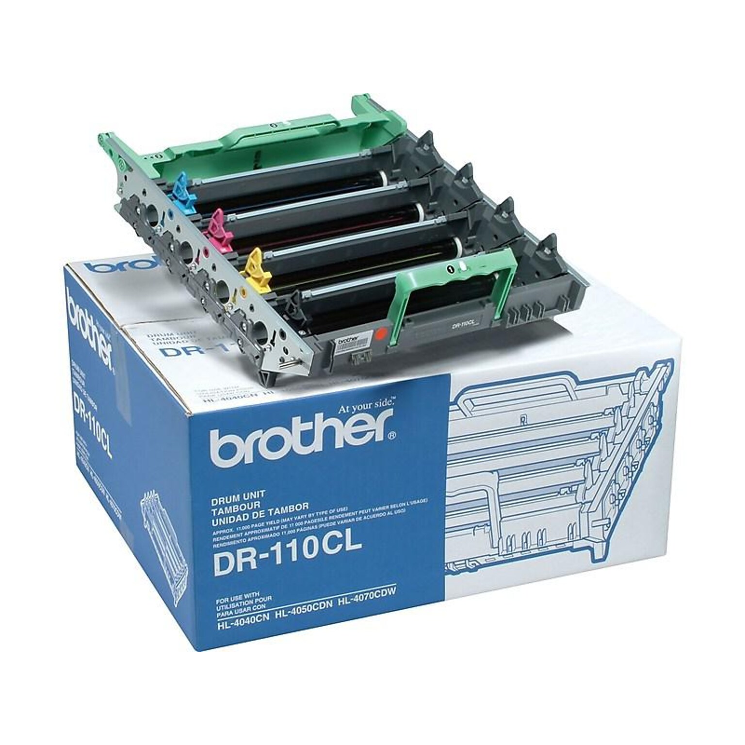 Brother DR-110 Drum Unit, 4/Pack (DR110CL)