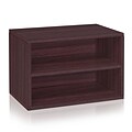 Way Basics Divider Blox 15 inch Eco Friendly Storage and Stackable Shelving Espresso (WB-DRECT-EO)