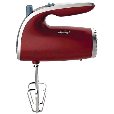 Brentwood HM-48R 5-speed Hand Mixer (red)