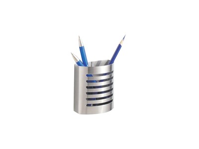 InterDesign Forma Magnetic Steel Pencil Holder, Silver (85170)