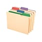 Pendaflex Color Tab File Folders, 3-Tab, Letter Size, Manila, 50/Box  (84101)