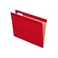 Pendaflex Reinforced Hanging File Folders, 1/5 Tab, Letter Size, Red, 25/Box (PFX4152 1/5 RED)