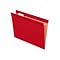 Pendaflex Reinforced Hanging File Folders, 1/5 Tab, Letter Size, Red, 25/Box (PFX4152 1/5 RED)