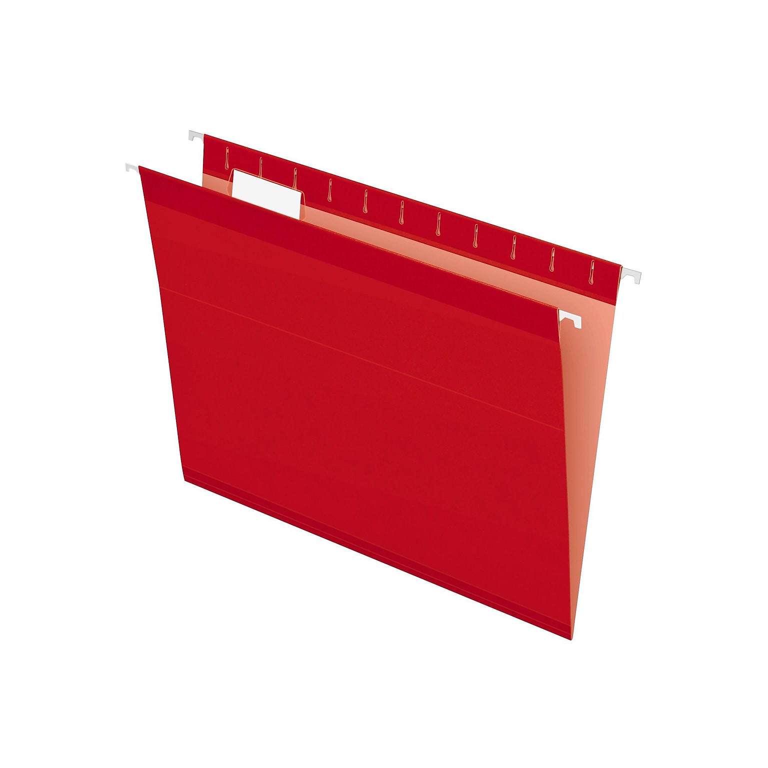 Pendaflex Reinforced Hanging File Folders, 1/5 Tab, Letter Size, Red, 25/Box (PFX4152 1/5 RED)