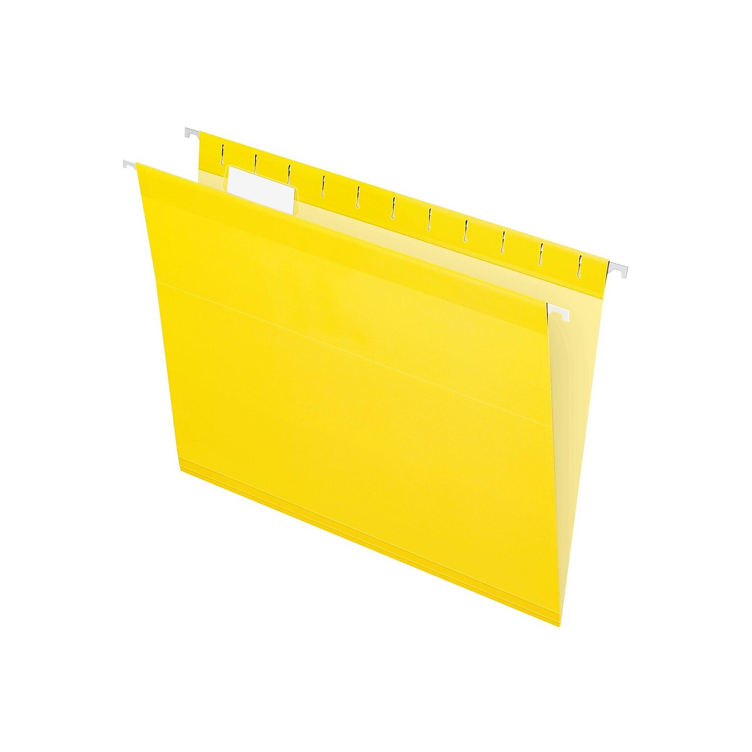 Pendaflex Reinforced Hanging File Folders, 1/5 Tab, Letter Size, Yellow, 25/Box (PFX 4152 1/5 YEL)