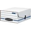 Bankers Box Liberty Binder-Pak Corrugated File Storage Box, Snap Closure, Check & Voucher Size, Whit