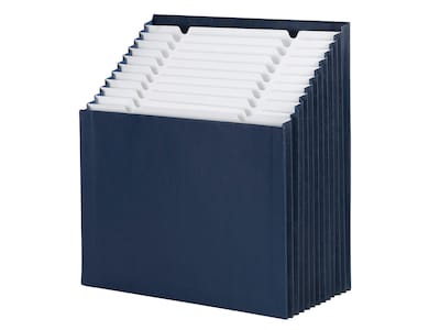 Smead Secure Stadium File, Letter Size, 12-Pocket, Navy Blue (70211)