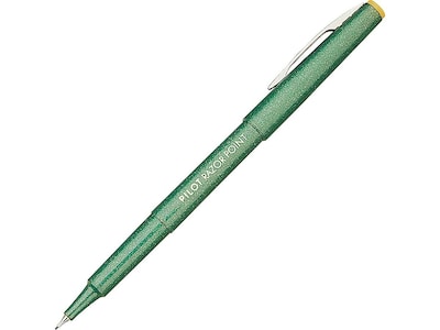 Pilot Razor Point Marker Pens, Ultra Fine Point, Green Ink, Dozen (11010)